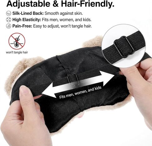 Kids Sleep Mask, 2 Pcs Plush Dog Cute Sleeping Mask Soft Kids Eye Masks for Sleeping Comfortable Funny Animal Eyeshade Blindfold for Women Men Home Travel Sleepover Party in Saudi Arabia