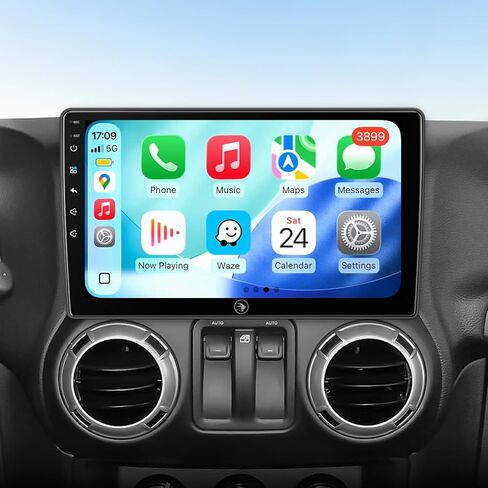 2G+64G Car Radio Stereo Upgrade for Jeep Wrangler JK Compass Grand Cherokee Dodge Ram 10.2 Inch with Wireless CarPlay/Android Auto/Touch Screen/Android 13/GPS Navigation/HD Backup Camera in Saudi Arabia