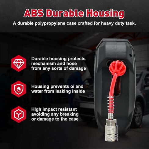 PURUS Retractable Air Hose Reel, 1/4" x 32ft, 180° Swivel Wall/Ceiling Mount, Auto Rewind, Hybrid Hose Max 10 Bar Pressure Air Compressor Hose Reel Quick Coupler for Workshop & Garage in Saudi Arabia