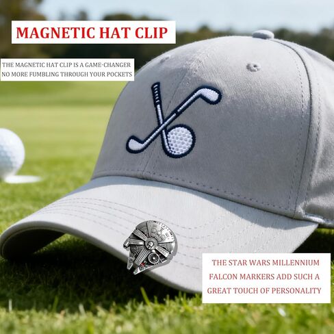 WIGERLON Golf Divot Tool and Ball Marker Set,Divot Repair Tool with Ball Marker(1pcs Divot Tool,2 Set Golf Hat Clip with Enamel Magnetic Ball Marker) in Kuwait