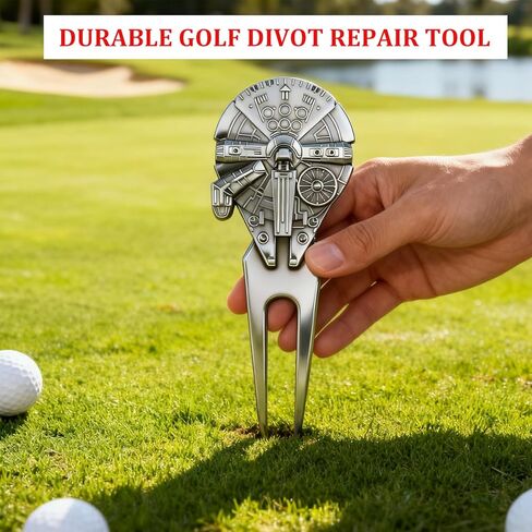 WIGERLON Golf Divot Tool and Ball Marker Set,Divot Repair Tool with Ball Marker(1pcs Divot Tool,2 Set Golf Hat Clip with Enamel Magnetic Ball Marker) in Kuwait