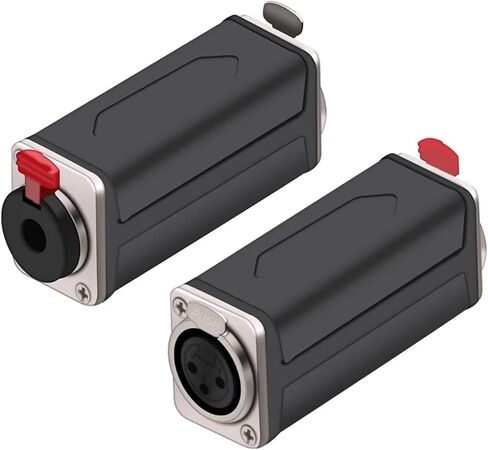 1Pc 6.35mm Jack Couplers Connector 6.35mm Female Chassis Socket to 3Pins Male/Adapter(Plastic-F-Black) in Saudi Arabia