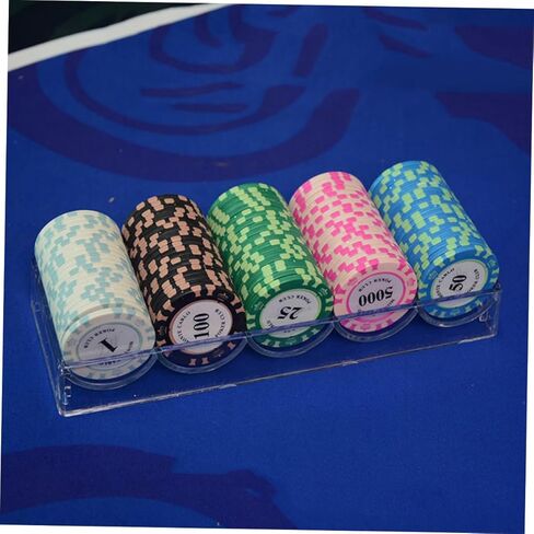 حامل رقائق البوكر من BESPORTBLE لـ 100 شريحة للعب ليلاً والحفلات، صندوق تخزين أكريليك قوي in Kuwait