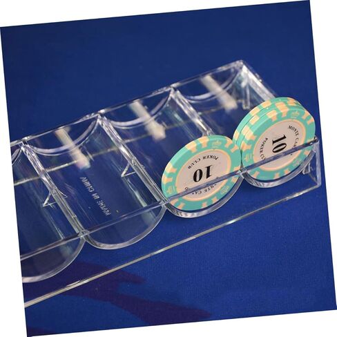 حامل رقائق البوكر من BESPORTBLE لـ 100 شريحة للعب ليلاً والحفلات، صندوق تخزين أكريليك قوي in Kuwait