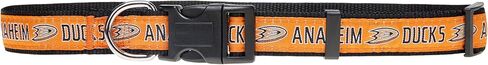 NHL PET Collar Anaheim Ducks Dog Collar, Size Large Hockey Team Collar for Dogs & Cats. A Shiny & Colorful Dog & Cat Collar Licensed by The NHL in Saudi Arabia