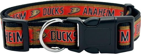 NHL PET Collar Anaheim Ducks Dog Collar, Size Large Hockey Team Collar for Dogs & Cats. A Shiny & Colorful Dog & Cat Collar Licensed by The NHL in Saudi Arabia