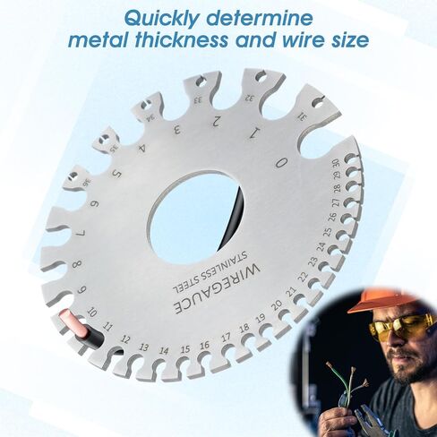 أداة قياس الأسلاك 2 حزمة الفولاذ المقاوم للصدأ الصفائح المعدنية قياس سمك أداة المحمولة عالية الدقة سلك لحام قياس المواد مقاييس مطلي حجم أدوات التفتيش in Kuwait