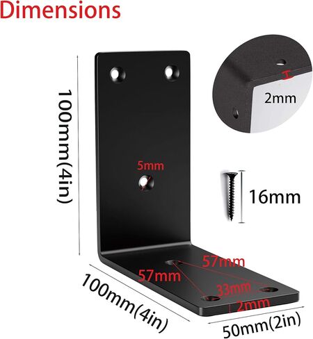 أقواس زاوية فولاذية 20pcs ، 90 درجة زاوية قوس -2 "× 2" موصلات L للموصل القوي لأقواس الركبة الزخرفية ، أقواس الزاوية لمشاريع DIY الخشبية ، L رف رف. in Kuwait