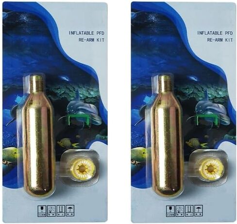 24 Gram CO2 Cartridge for Life Vest, Inflatable Life Jacket Rearming Kit 2 PCS in Kuwait