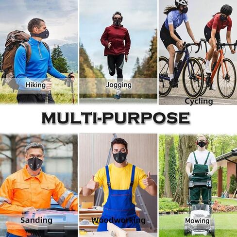 Facemask Loops Painter Face Dust Mask,Reusable Extra with 8 Activated Carbon Filters 2 valves for Woodworking Mowing Grinding in Saudi Arabia