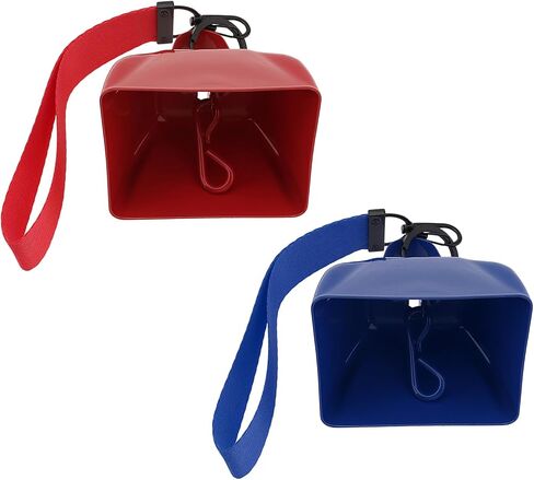 REMAGIC Metal Cowbell 3 Inch, 4Pcs Metal Steel Cow Bells Wrist Strap Cheering Loud Noise Makers Hand Percussion Music Cow bell, Instrument Cowbell for Football Games, Sporting Event, Party Concert in Saudi Arabia