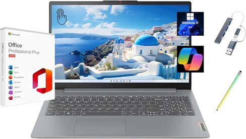 Lenovo Ideapad 1 15 "FHD LAPTOP | AMD RYZEN 5 7520U (Beat Intel Core I5-1155G7) | AMD Radeon Graphics | Camera | Blue | in Kuwait