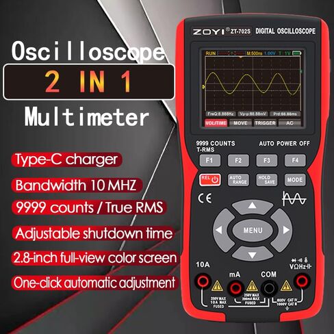 Oscilloscope Multimeter 702 Handheld Digital multimeter with True RMS, 48MSa/s Sampling Rate, 10MHz Bandwidth in Kuwait