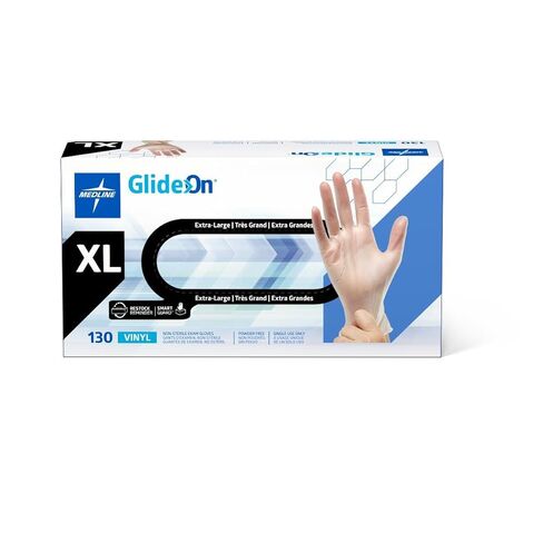 Glide-On Powder-Free Vinyl Exam Gloves, Size XL in Saudi Arabia