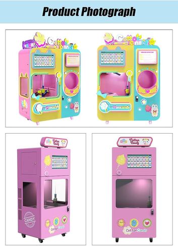 Cinema & Mall Cotton Candy Vending Machine Fully Automatic Self-Service Fluffy Treat Maker High Capacity Consistent Output for Movie Theaters, Shopping Malls and Entertainment Complexes in Saudi Arabia