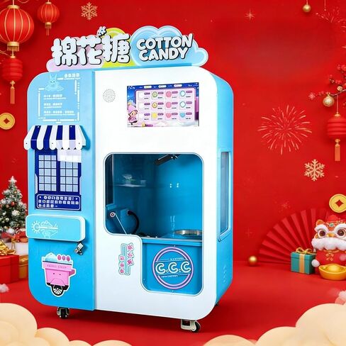 Automatic Commercial Cotton Candy Vending Machine Self-Service Fluffy Dessert Maker for Business Stable Quality Long Service Life Ideal for Various Catering and Retail Scenes in Saudi Arabia