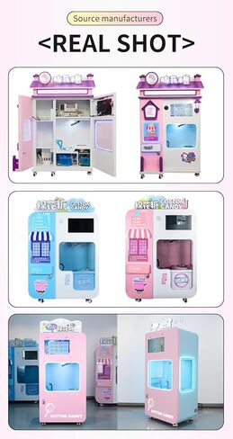 Mobile Cotton Candy Vending Machine Fully Automatic Self-Service Fluffy Dessert Maker Compact Build Easy Transport for Food Trucks, Festivals and Outdoor Markets in Saudi Arabia