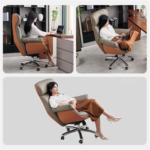 Classic Office Luxury Comfortable Seat Home Computer Chair Executive Chair Business Office Chair Reclining Nap Chair Desk Task Chair(Gris) in Saudi Arabia