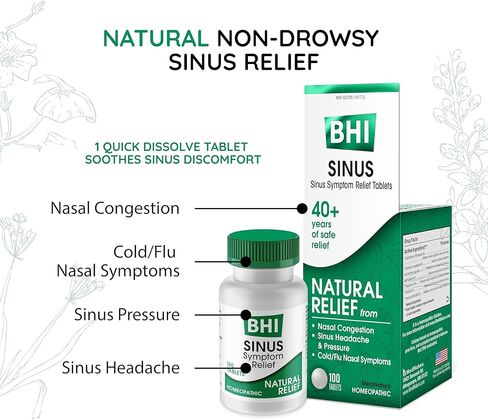 MediNatura BHI Multi Symptom Flare-Up Defense Bundle Sinus Relief Tablets (100) Mucus Relief Tablets (100) + Allergy Relief Tablets (100) Homeopathic Relief - Fast-Acting, Quick-Dissolve in Saudi Arabia