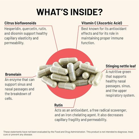 Mountain Peak Nutritionals Aller G Plus - Respiratory, Sinus, & Seasonal Allergy Support - w/Bromelain & Stinging Nettle - Promotes Healthy Immune Function (90 Vegetarian Capsules) in Kuwait