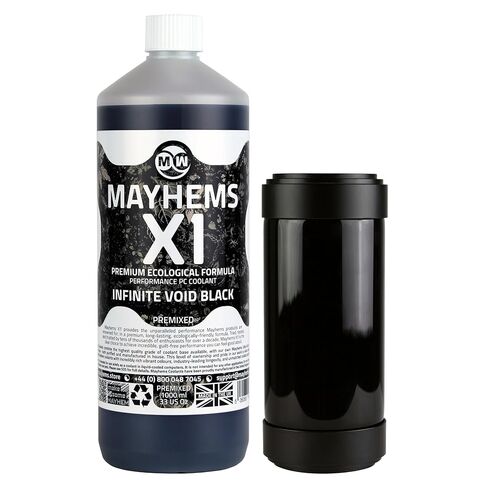 Mayhems - X1 Premixed PC Coolant - Computer Water Cooling Fluid - Liquid Cooling, Eco Friendly Series, UV Fluorescent Blue, 1 Litre, Ozone Clear Blue in Kuwait