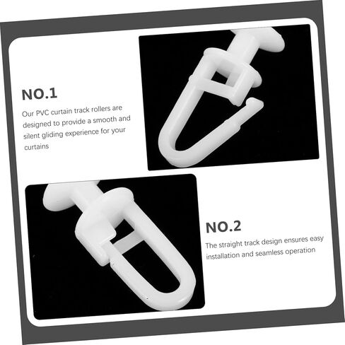 50Pcs Curtain Track Hooks Ceiling Sliding Glider Accessories for Living Room Bedroom Shower Rv and Garage Dividers Noise Operation and Elegant Design in Saudi Arabia