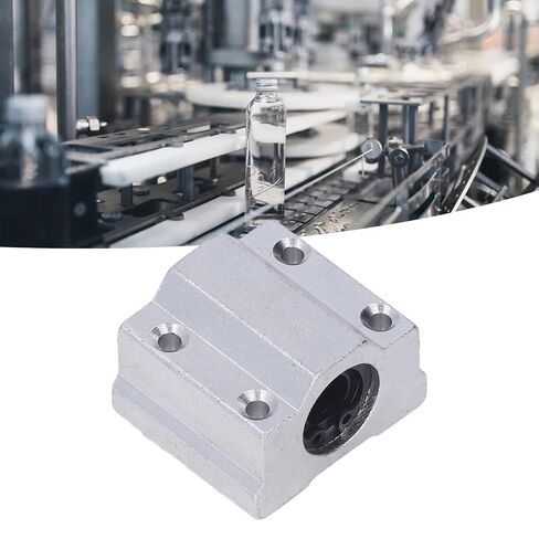 Linear Ball Bearing Slide Block 8PCS Aluminum Alloy Low Friction CNC Slide Block Smooth Motion Stable Bearing for 3D Printer Electronic Equipment Packaging Machinery in Saudi Arabia