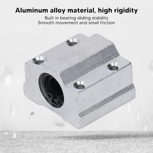 Linear Ball Bearing Slide Block 8PCS Aluminum Alloy Low Friction CNC Slide Block Smooth Motion Stable Bearing for 3D Printer Electronic Equipment Packaging Machinery in Saudi Arabia