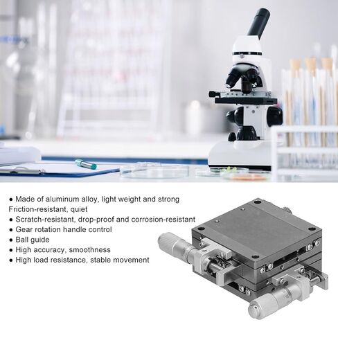 Ball Guide Linear Stage Manual Twist Fine Tune Platform Sliding Table Moving Parts XYSG60 Aluminum Alloy Precision Control for Optical Equipment and Measuring Devices in Saudi Arabia
