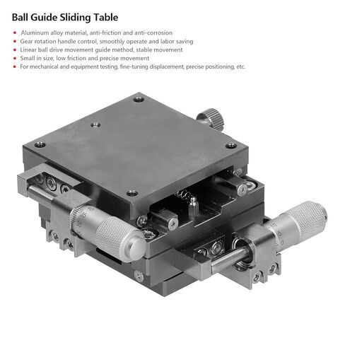 Sliding Stage Manual Fine Tune Ball Guide Linear Displacement Platform XYLBS60 60x60mm Aluminum Alloy Lightweight Durable for Optical Experiment Measurement in Saudi Arabia