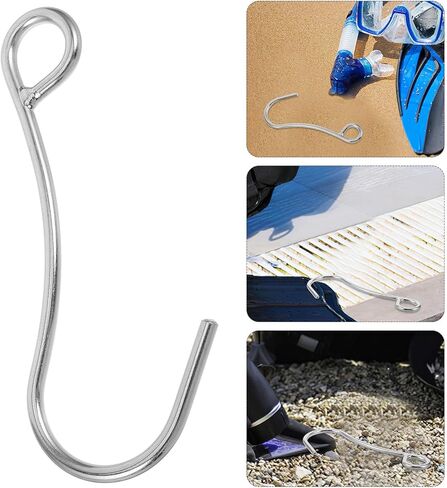 DOITOOL Stainless Steel Scuba Diving Flow Hook Single Prong Drift Hook Technical Diving Gear for Reef Anchoring and Underwater Use in Saudi Arabia