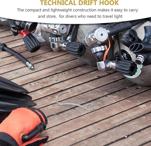 DOITOOL Stainless Steel Scuba Diving Flow Hook Single Prong Drift Hook Technical Diving Gear for Reef Anchoring and Underwater Use in Saudi Arabia