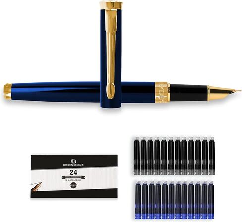 Dryden Designs Fine Nib Fountain Pen - Red - Smooth Elegant Writing with Fine Nib and Ink Converters. in Kuwait