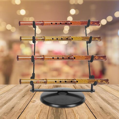 Flute Stand round Base, Iron Flute Display Rack, Household Dizi Storage Holder for Desktop Musical Instrument Accessories in Saudi Arabia