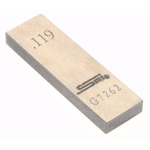 SPI Rectangle Steel Gage Block, 0.119 Inch, Grade AS-1, NIST Certified in Saudi Arabia