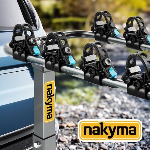 4 حامل وصلة ربط لرف الدراجة (بحد أقصى 240 رطل)، حامل دراجة للسيارة مصنوع من فولاذ SPCC سميك عالي القوة، تصميم مضاد للتمايل، حامل دراجة هوائية للسيارة وسيارات الدفع الرباعي والشاحنة 2 بوصة in Kuwait