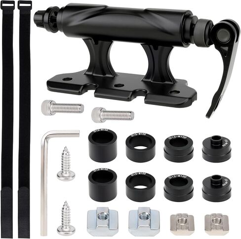 كتلة تثبيت شوكة دراجة واحدة، سبيكة سريعة الفك من خلال المحور لدراجة السيارة ورف سقف الشاحنة وسرير الدراجة مع 4 محولات للطرق وMTB والدراجات الهجينة in Kuwait