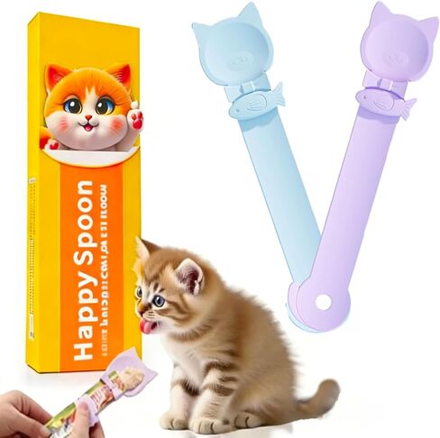 Disclimo-3pcs Cat Treat Dispenser ، ملعقة متعددة الوظائف لعلاج Churu لعق Cat ، ملعقة Cat Treat For Treacting Cat Tope Up ، Food Dofenser Cat Feeder ، Cat Food Spoon Big Size in Saudi Arabia