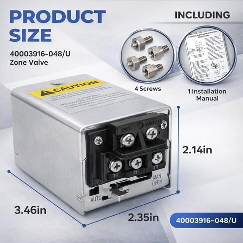 40003916-048/U Replacement Zone Valve Head, Normally Closed End Switch, 24V 50/60Hz, Compatible with V8043F1051 V8043F1036 V8043F1101 V8043F1093 V8043F1028 in Saudi Arabia