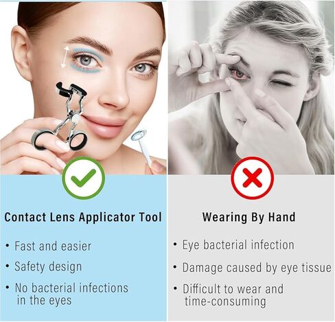 أداة توزيع العدسات اللاصقة، مزيل العدسات اللاصقة الناعمة والملونة، سهلة الدعم، مناسبة للسفر in Kuwait