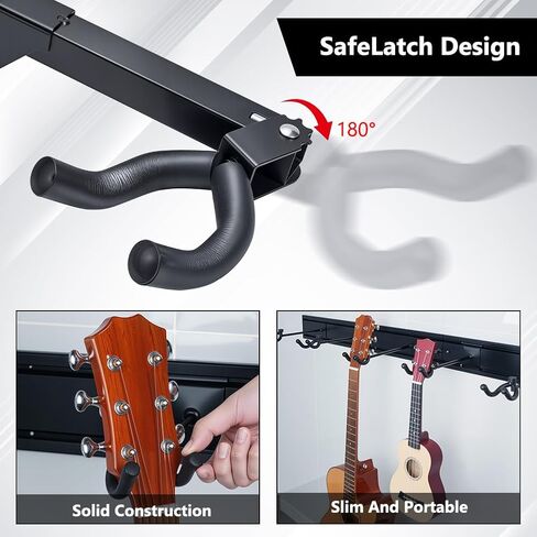 12Pcs Guitar Hook, Adjustable Guitar Wall Mount Stand Hangers Wall Mount Hook Stand with 50pc Screws Bass Accessories for Musical Retail Shop Bedroom Playroom Bar Rehearsal Space in Saudi Arabia