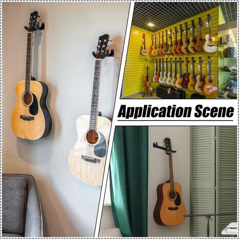 12Pcs Guitar Hook, Adjustable Guitar Wall Mount Stand Hangers Wall Mount Hook Stand with 50pc Screws Bass Accessories for Musical Retail Shop Bedroom Playroom Bar Rehearsal Space in Saudi Arabia