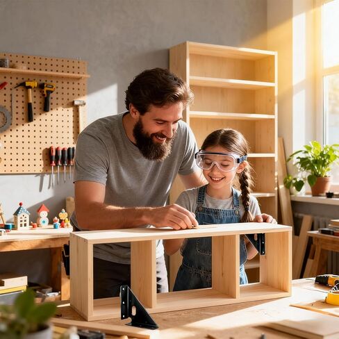 4 قطع من مفاصل مجمعة شديدة التحمل، رمز زاوية ترابيزي، دعامة زاوية معدنية، رف الأثاث يدعم مثبتات المفاصل للطاولة والكراسي والخزانة وتثبيت السرير (أسود) in Kuwait