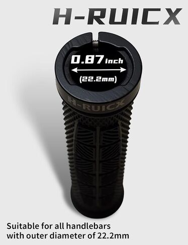 Bicycle Handlebar Grips, Black Rubber, 22.2mm Diameter, Ergonomic Non-Slip Design, 5.24 Inch Length, Bike Grips, Universal Fit for Mountain, BMX,MTB,and Road Bikes in Saudi Arabia