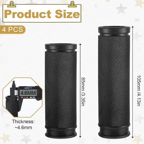 ElevateTech 4Pcs Bike Handlebar Grips Mini Bike Grips Bicycle Grip Replacement BicycleGrips Rubber Anti-Slip for Mountain Fit Twist Shift and Revoshift Comfortable Ergonomic Black in Saudi Arabia