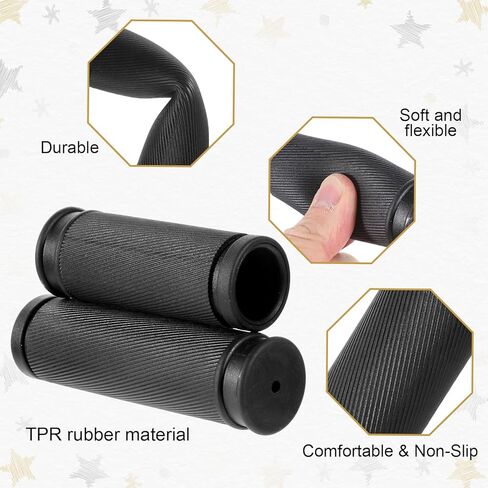 ElevateTech 4Pcs Bike Handlebar Grips Mini Bike Grips Bicycle Grip Replacement BicycleGrips Rubber Anti-Slip for Mountain Fit Twist Shift and Revoshift Comfortable Ergonomic Black in Saudi Arabia