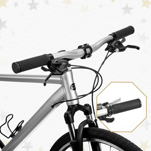 ElevateTech 4Pcs Bike Handlebar Grips Mini Bike Grips Bicycle Grip Replacement BicycleGrips Rubber Anti-Slip for Mountain Fit Twist Shift and Revoshift Comfortable Ergonomic Black in Saudi Arabia
