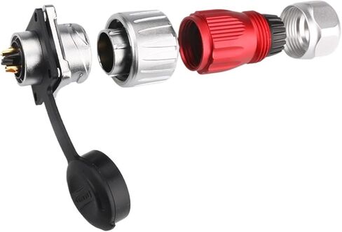 M20 aviation and socket 4-pin flange seat metal power connector 1/4 quick bayonet(Flange reverse installation) in Kuwait