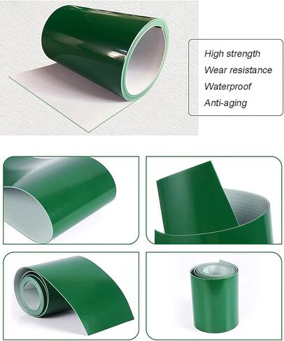 PVC Wear-Resistant Conveyor Belt, Drum Conveyor Feed Belt，O-Type Flat Conveyor Material Rubber Sheet Roll for Airports Luggage Transportation(25x120cm/9.8x47.2in) in Saudi Arabia
