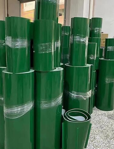 PVC Wear-Resistant Conveyor Belt, Drum Conveyor Feed Belt，O-Type Flat Conveyor Material Rubber Sheet Roll for Airports Luggage Transportation(25x120cm/9.8x47.2in) in Saudi Arabia